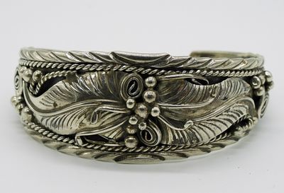 Stunning Sterling Navajo Cuff Bracelet. Stunning sterling cuff bracelet, signed but illegible. 7 