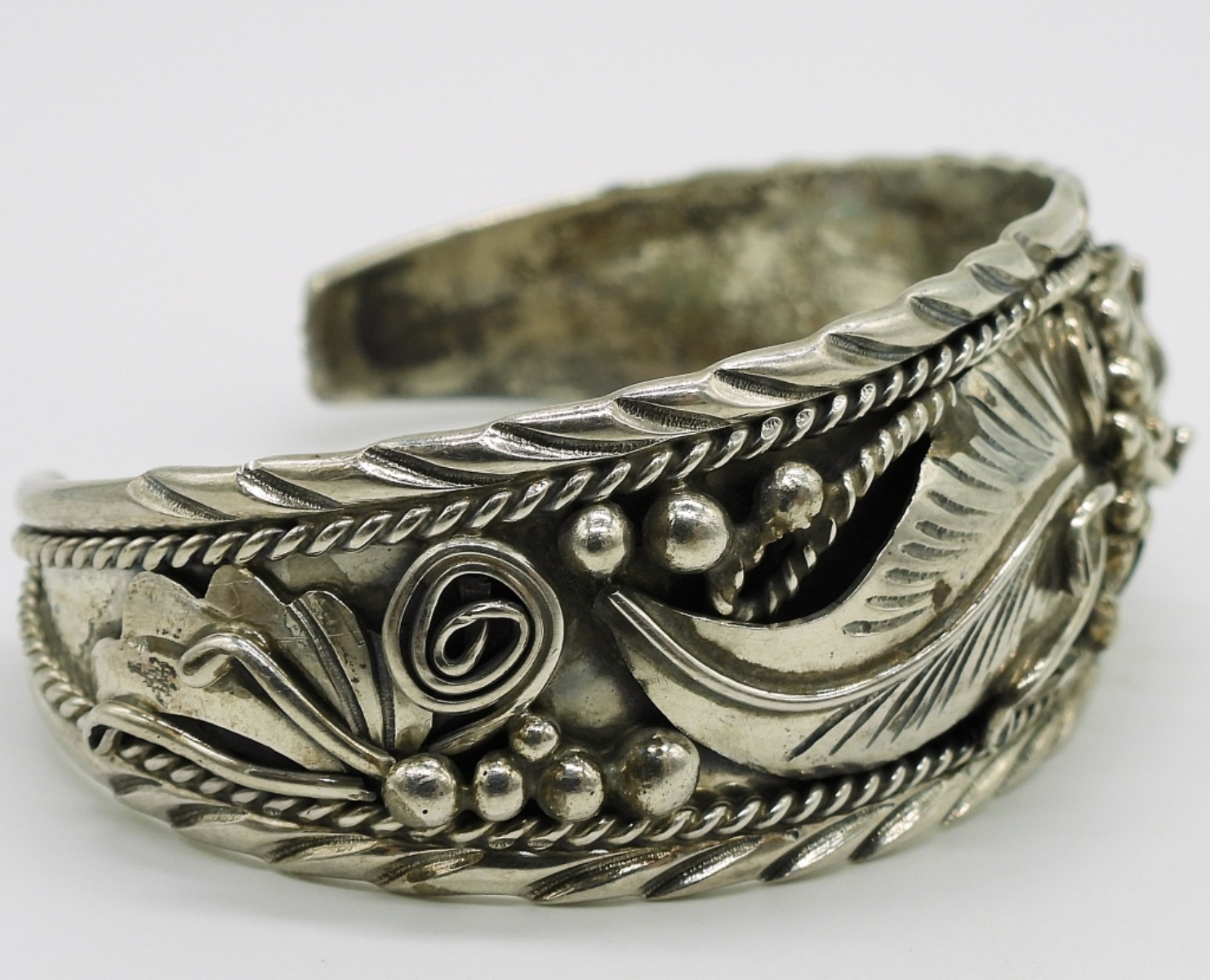 Stunning Sterling Navajo Cuff Bracelet