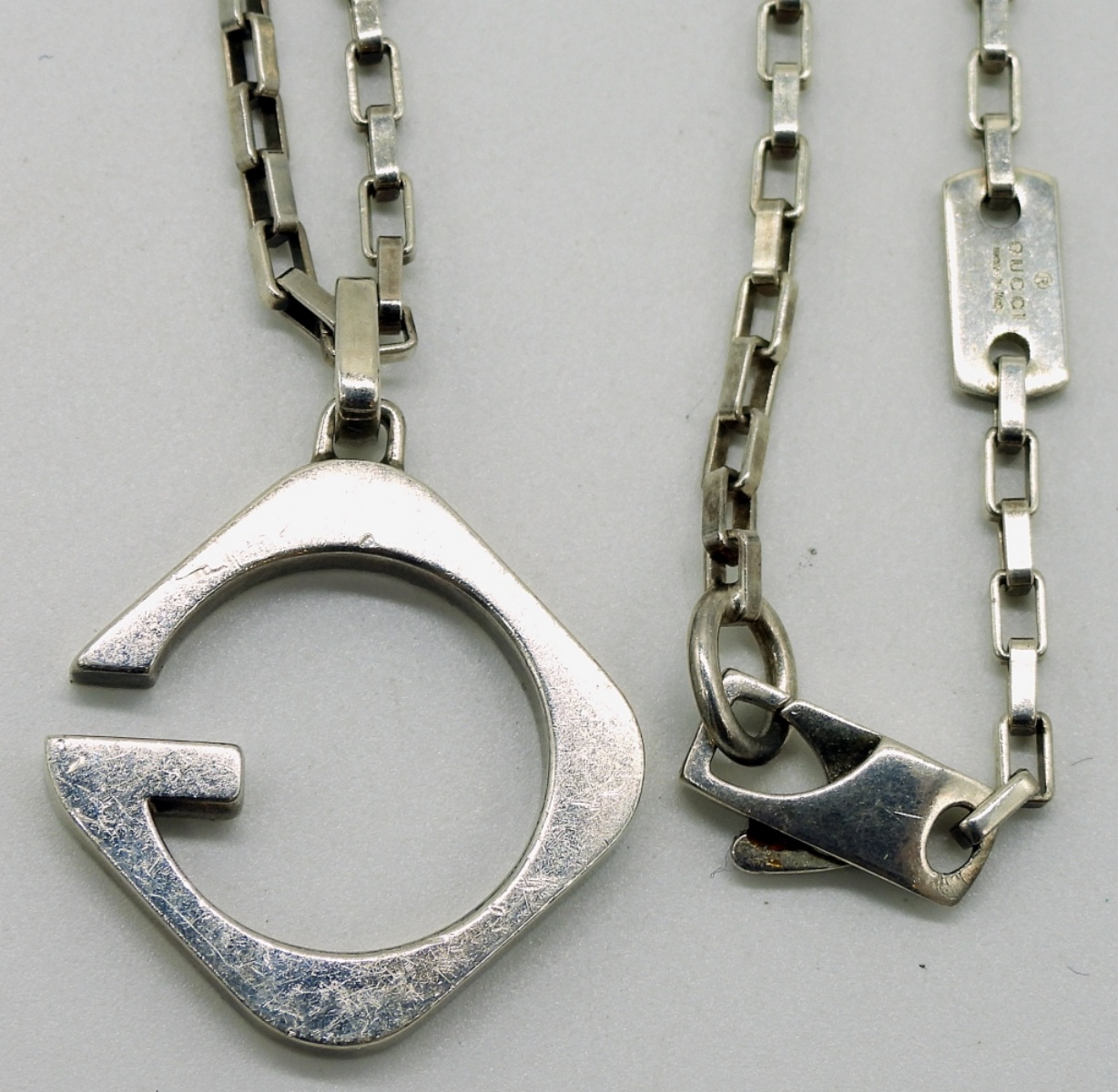 Sterling Gucci Pendant & Chain