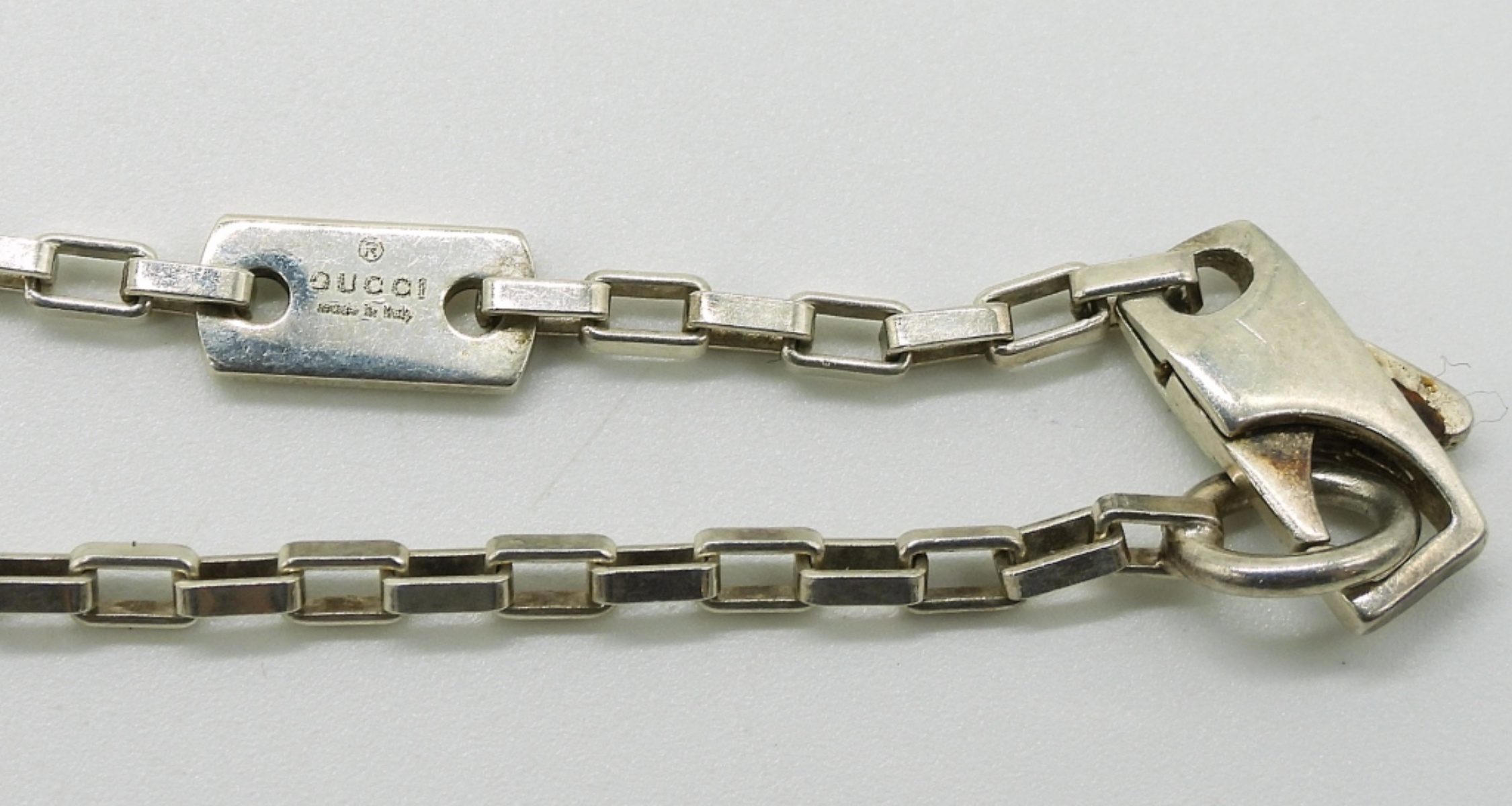 Sterling Gucci Pendant & Chain