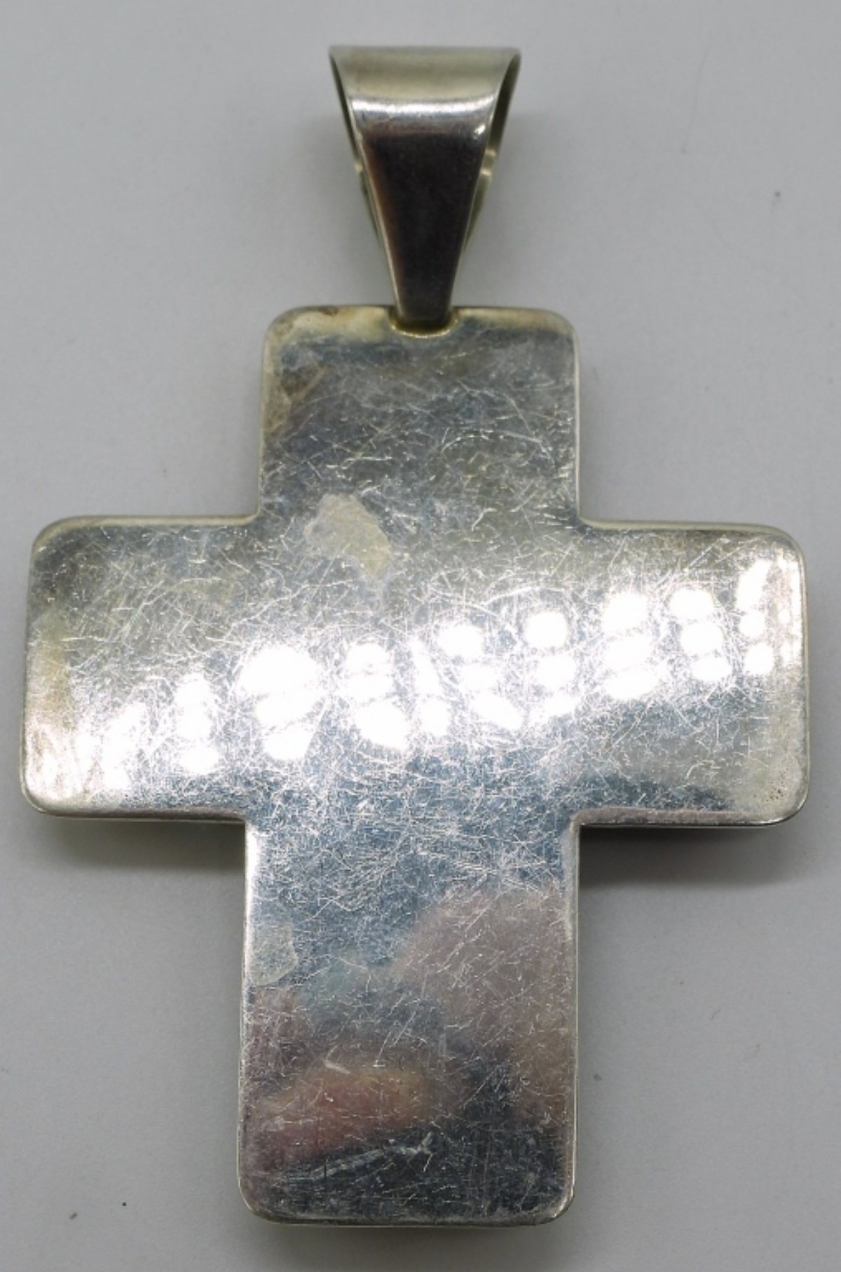 Sterling Multi Gemstone Cross Pendant
