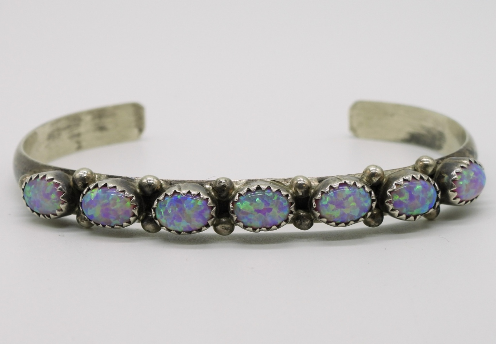 Purple Opal, Sterling Cuff Bracelet