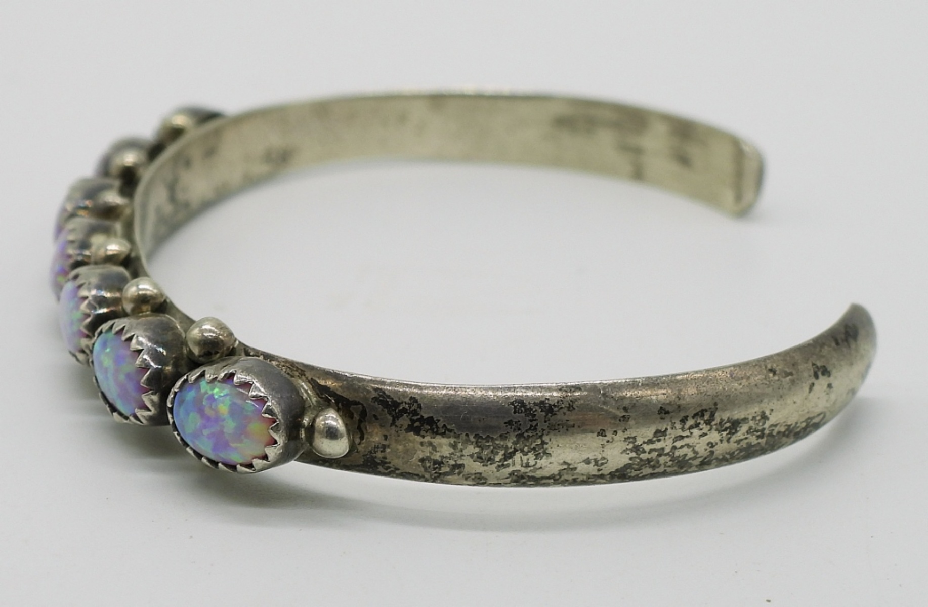 Purple Opal, Sterling Cuff Bracelet