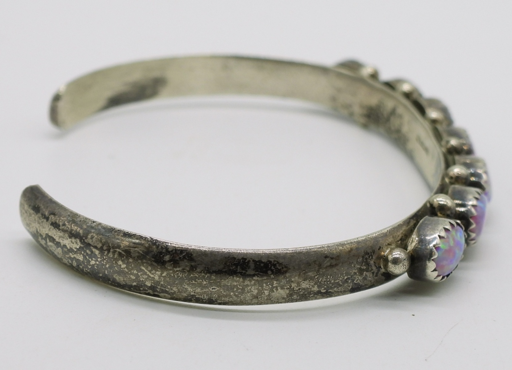 Purple Opal, Sterling Cuff Bracelet