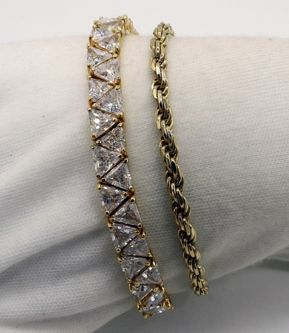 2 Sterling Gold Tone Fashion Bracelets