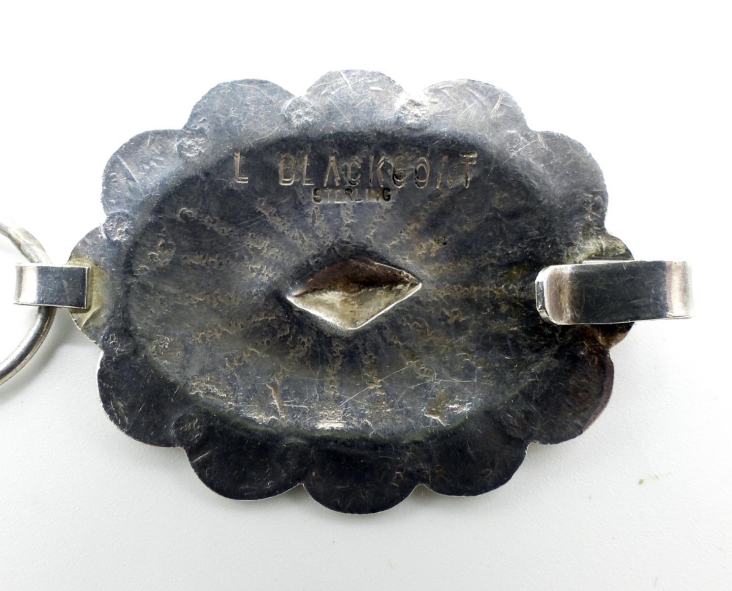 L. Blackgoat, Navajo Sterling Belt, 37 Inches