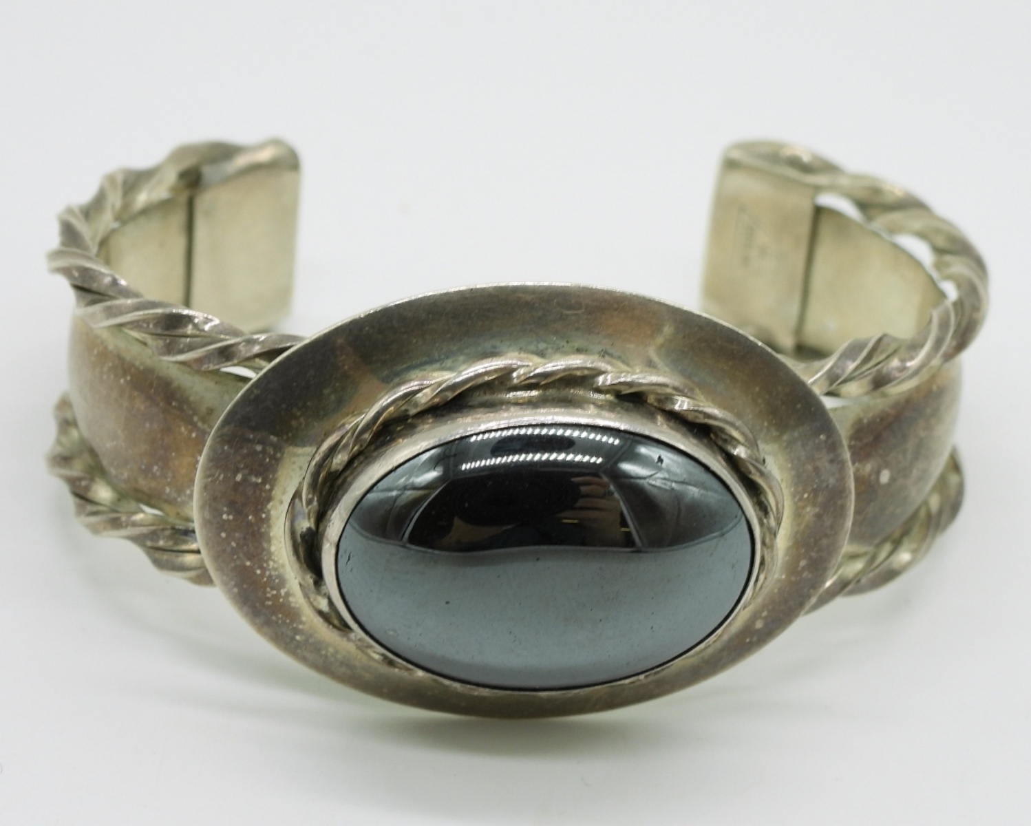 Sterling Hematite Cuff Bracelet