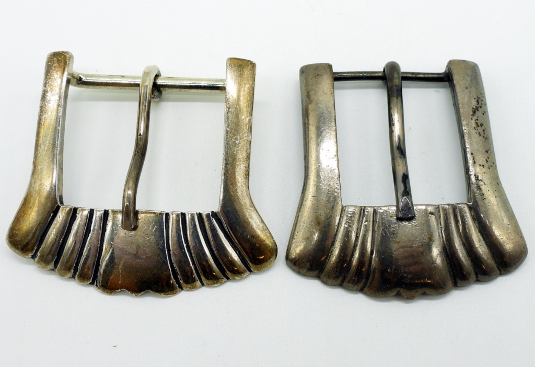 2 Max Lang Sterling Belt Buckles