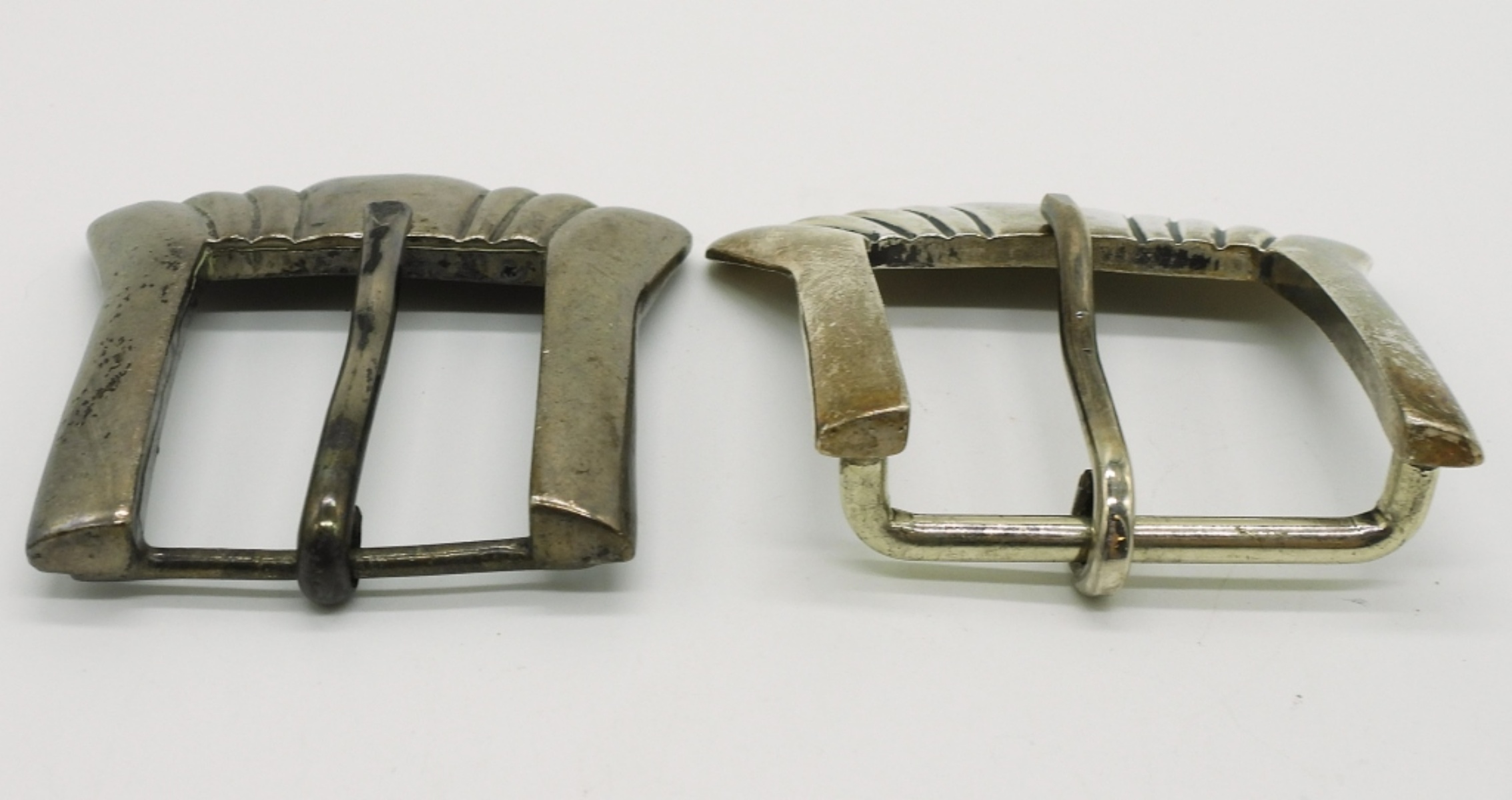 2 Max Lang Sterling Belt Buckles
