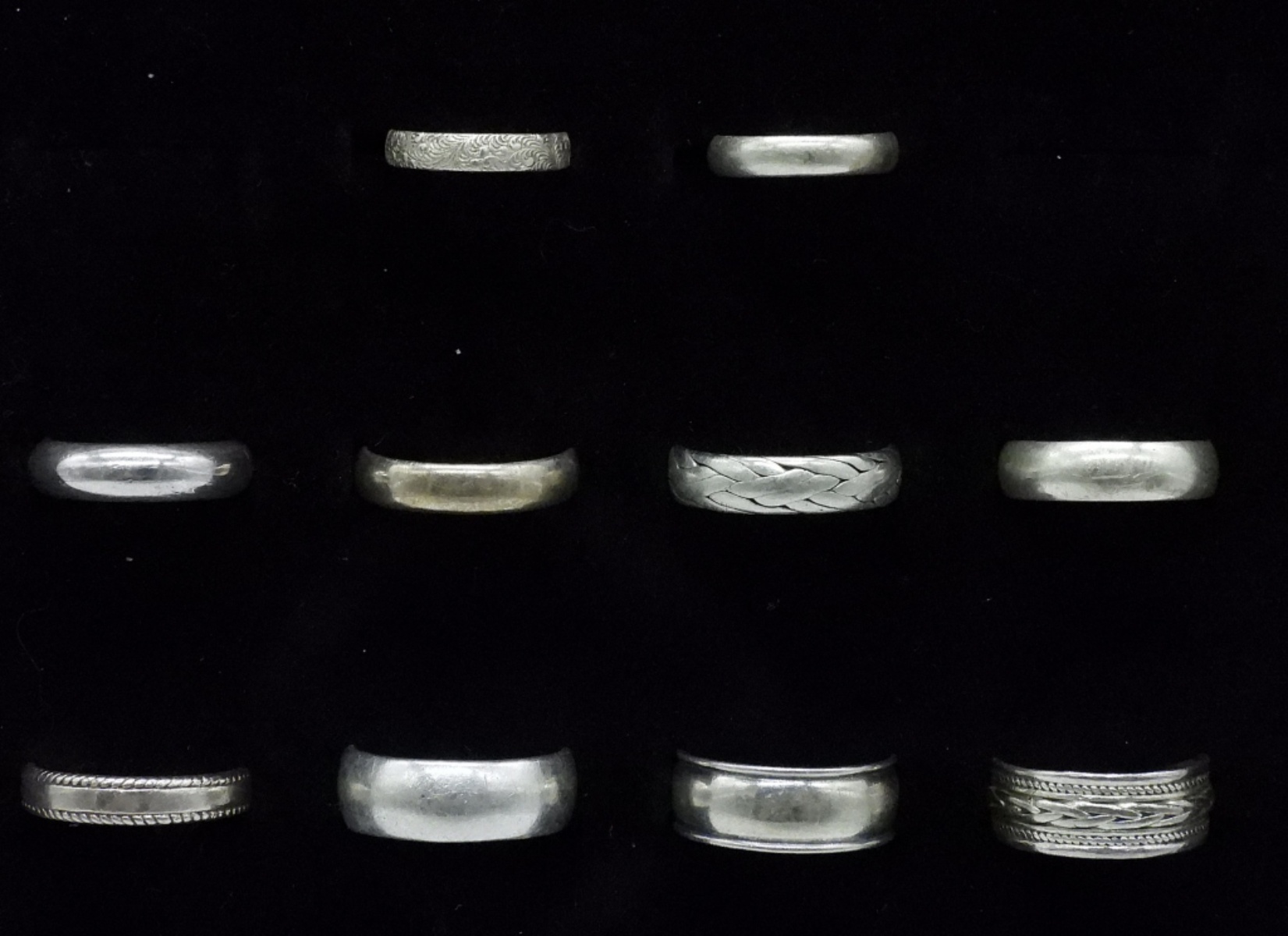 10 Sterling Bands, Rings