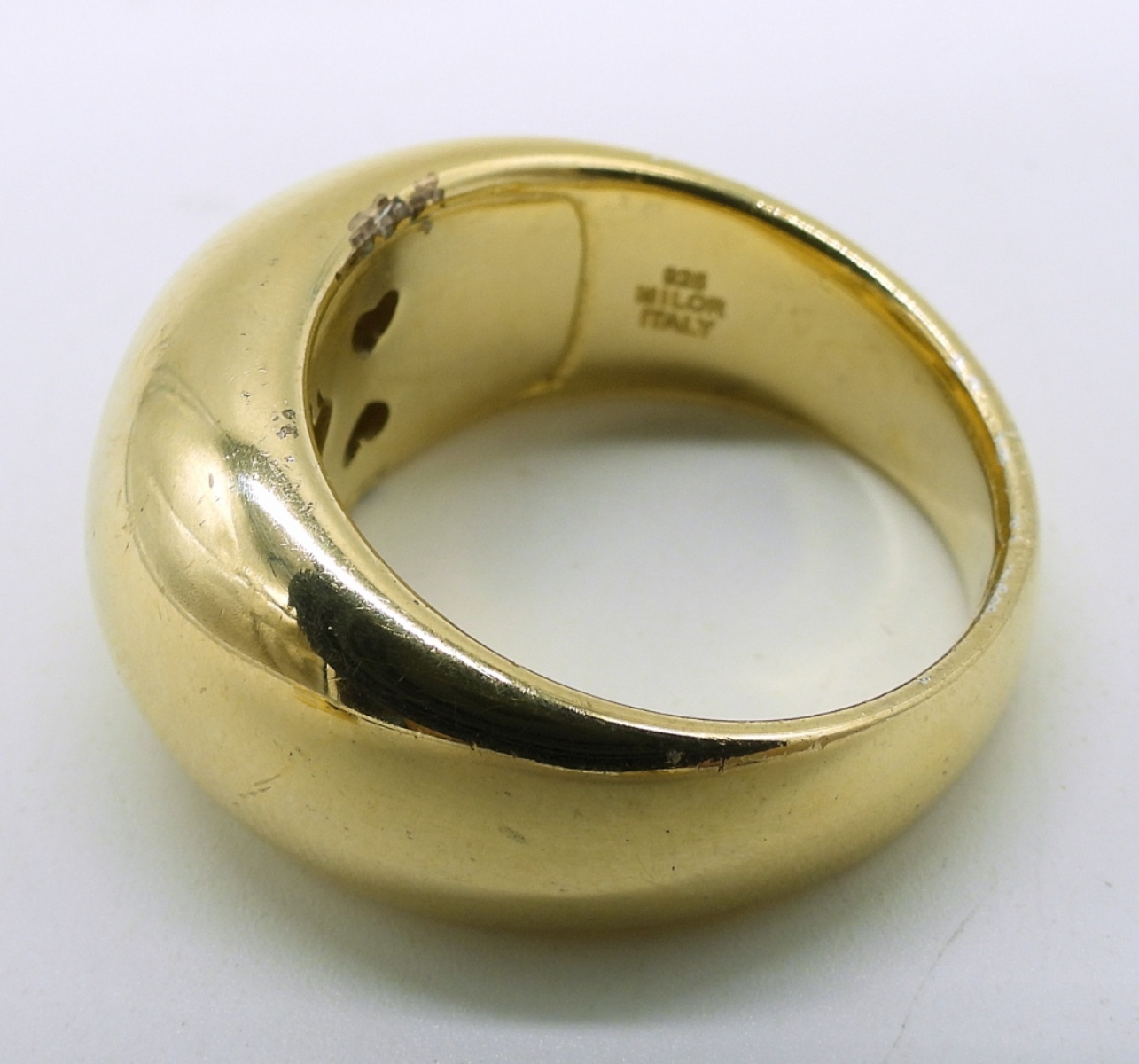 Four Gold Tone Sterling Rings