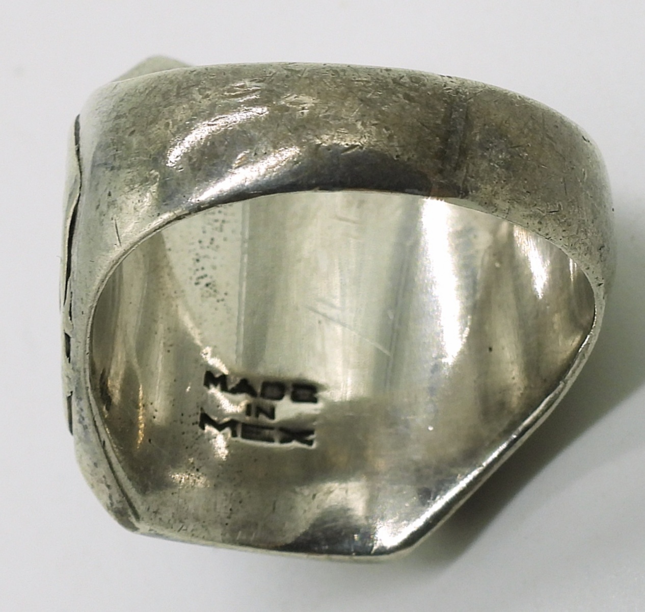 Two Vintage Sterling Black Onyx Rings