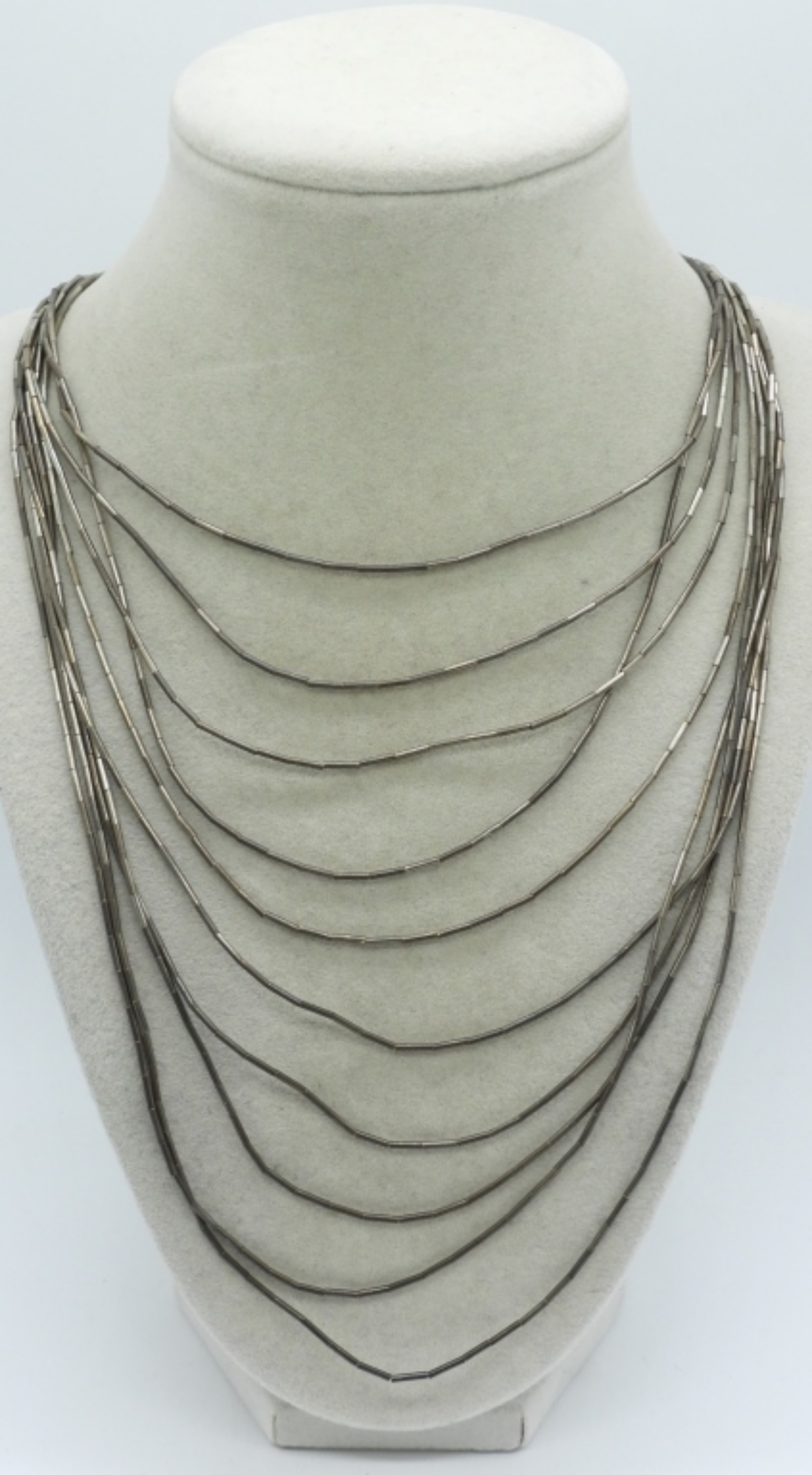 10 Strand, Liquid Sterling Necklace