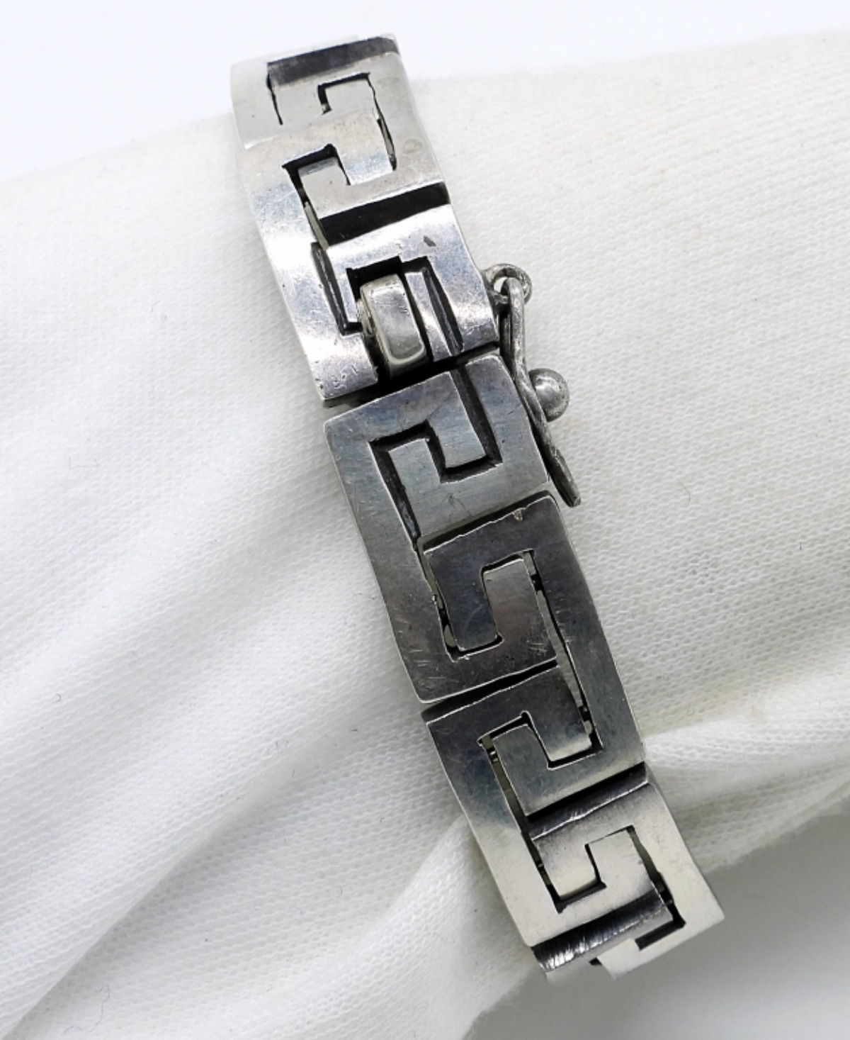 Taxco 925 Greek Key Link Bracelet