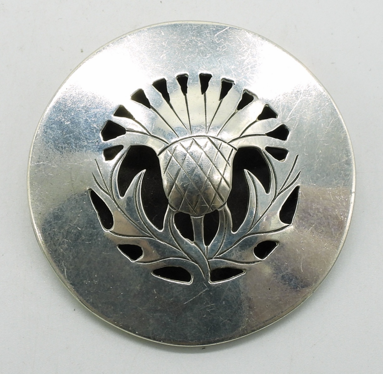 Handmade Sterling Thistle Brooch