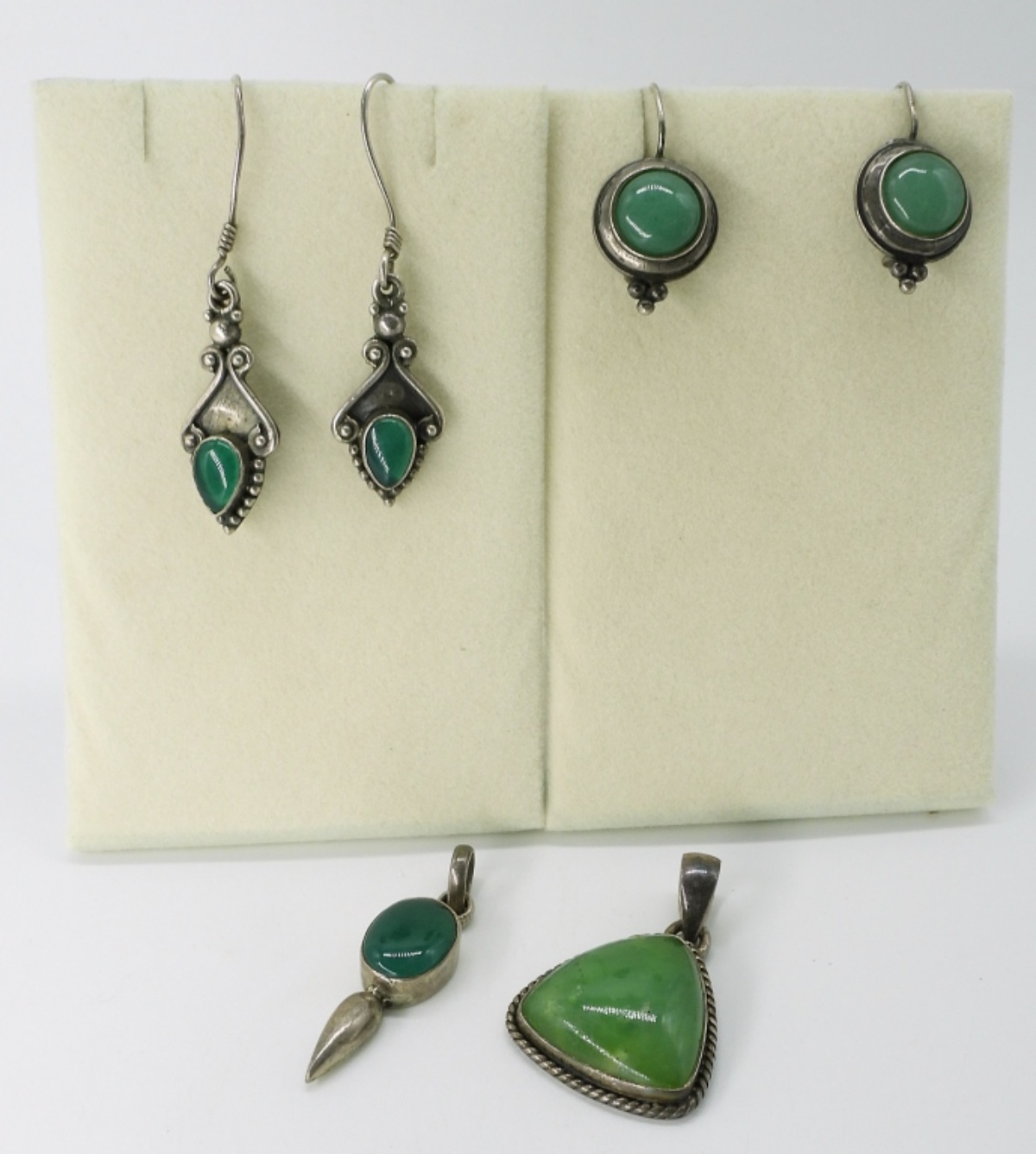 Green Onyx, Jade 925 Pendants & Earrings