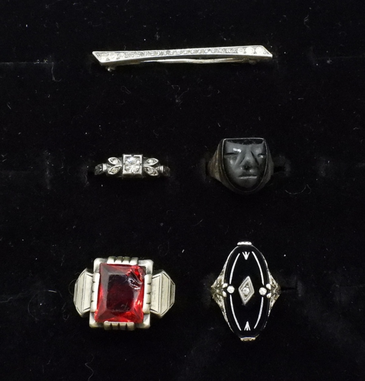 Vintage Sterling Rings & Brooch