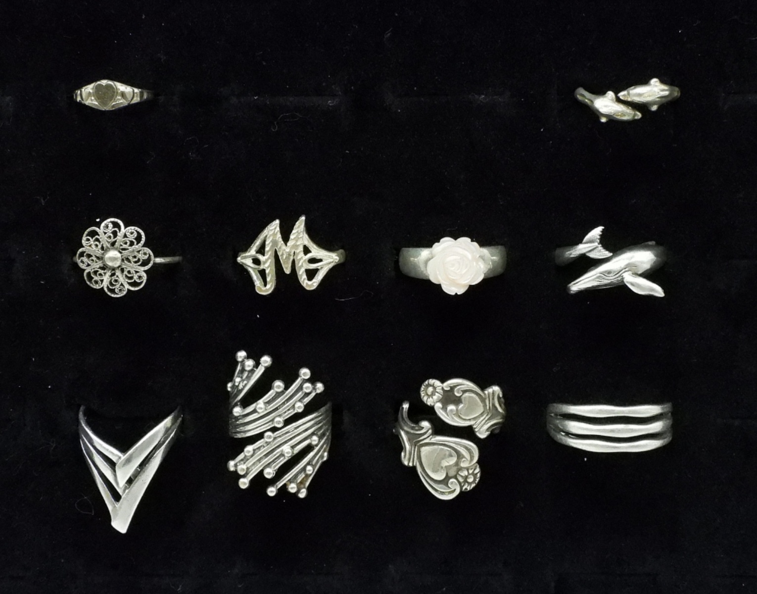 10 Sterling Fashion Rings