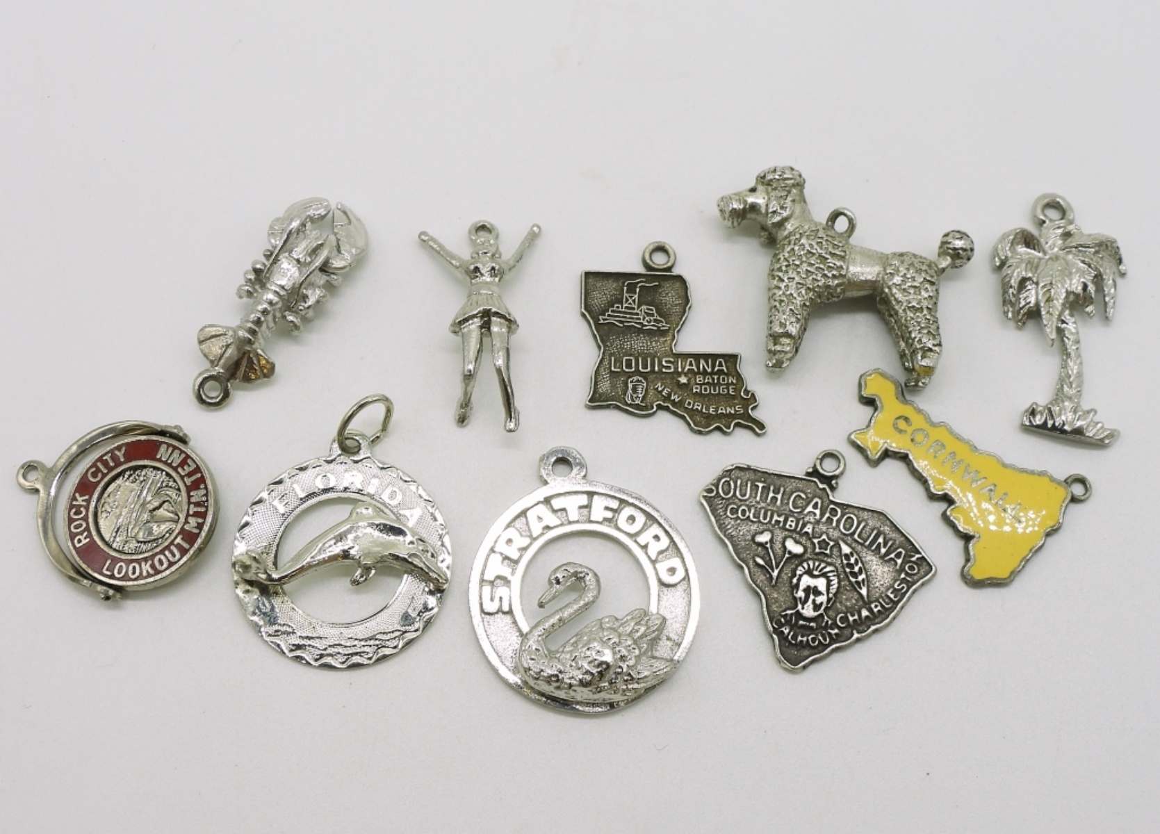 10 Vintage Sterling Charms