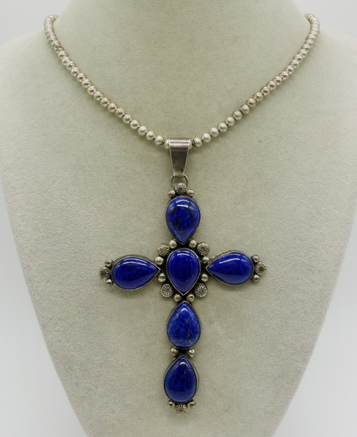 E. Belone Native American Cross Necklace 925
