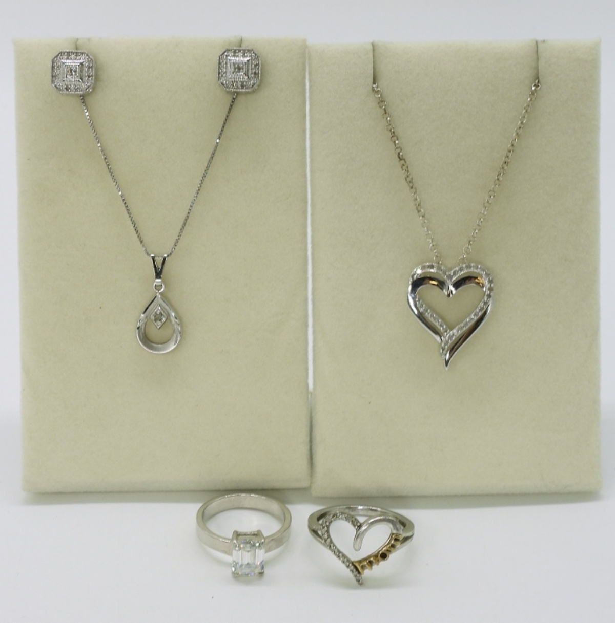 Diamond & Moissanite Sterling Lot
