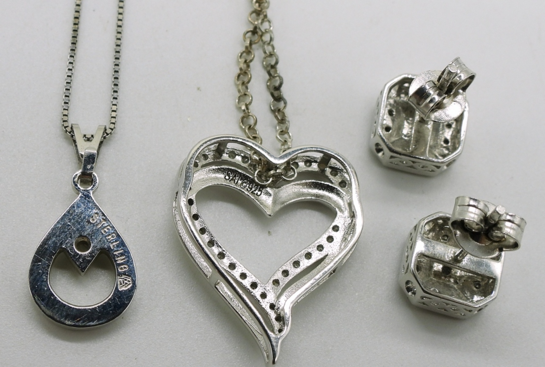 Diamond & Moissanite Sterling Lot