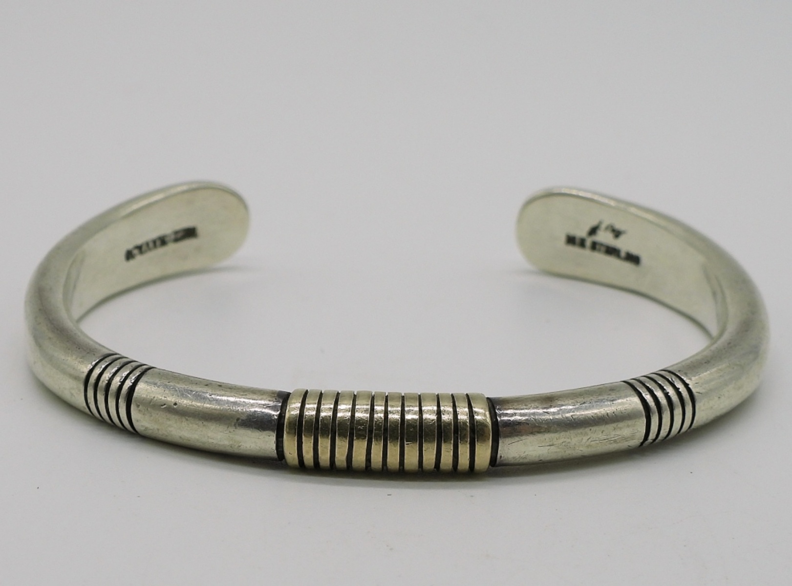 Nez Navajo Sterling & 14k Cuff Bracelet