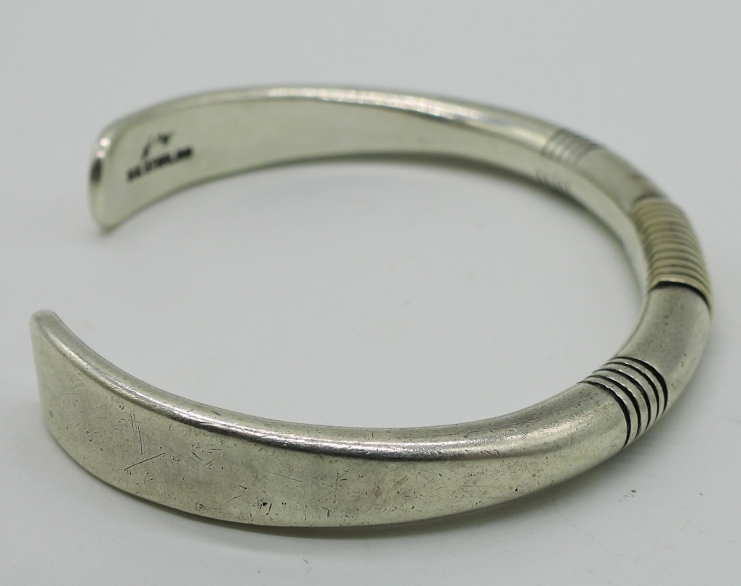Nez Navajo Sterling & 14k Cuff Bracelet