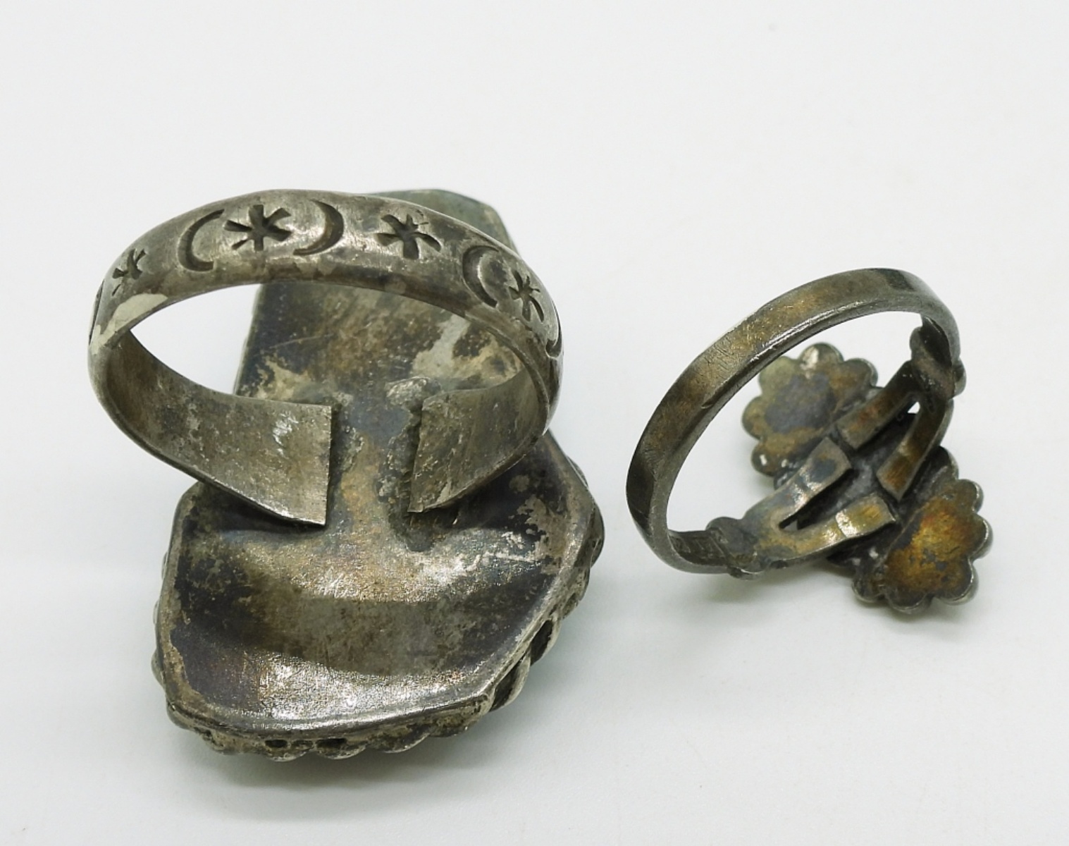 Vintage Sterling Turquoise Rings & Cuff
