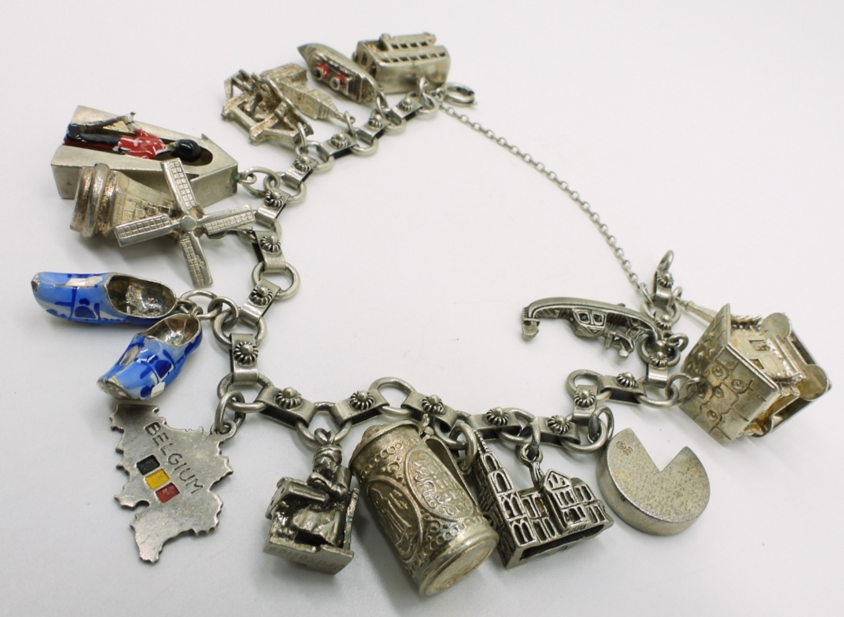 800 & 900 Silver Charm Bracelet
