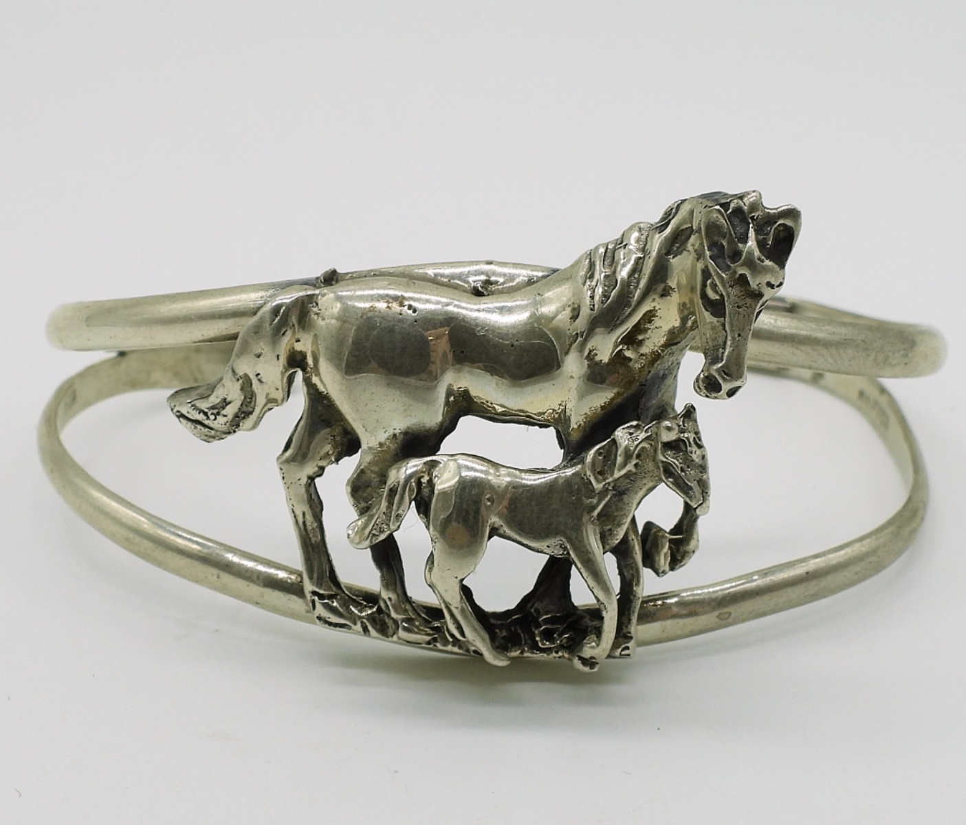 Mexico Sterling Horse Cuff Bracelet