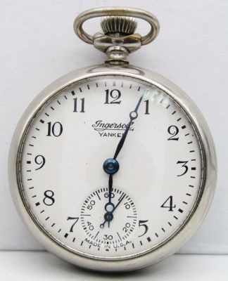 INGERSOLL YANKEE POCKET WATCH. SERIAL #64698796, NOT RUNNING NEEDS REPAIRED - OVERALL NICE CONDITION