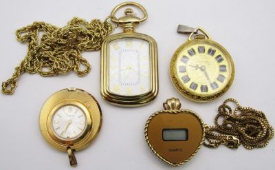 (4) PENDANT LADIES WATCHES: SHEFFIELD,. LUCERNE plus (2) QUARTZ