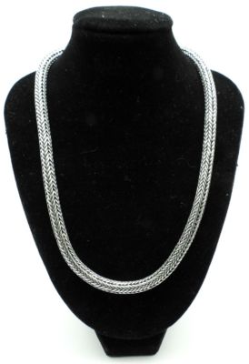 STERLING FOXTAIL CHAIN NECKLACE. 60DWT, 18IN LENGTH, TOGGLE CLASP, BID TODAY!!!