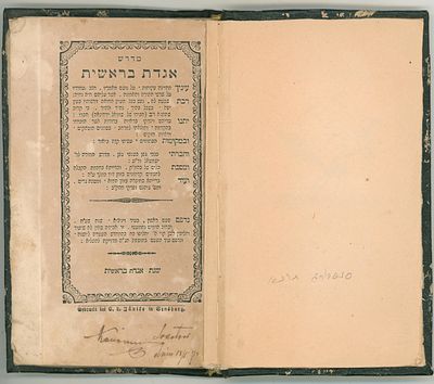 ספר מדרש אגדת בראשית, סנסבורג (מרגובו), תרכ"א [1861]. 
ספר מדרש אגדת בראשית, עם מדרש תמורה 
