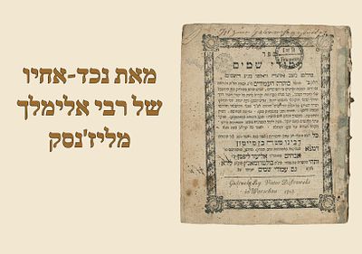 Amudei Shamayim, by Grandson of the Brother of R. Elimelech of Lizhensk, Warsaw 1802. 
By R' 