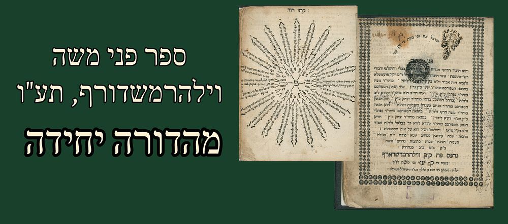 Pnei Moshe, Wilhelmsdorf, 1716, Only edition. 
Chidushi Aggados Hatmuhim of the Bavli and 