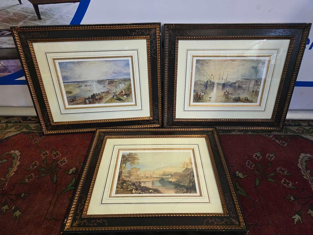 Lot 339: * A set of 3 landscapes after Joeph Mallord William Turner Shoreham