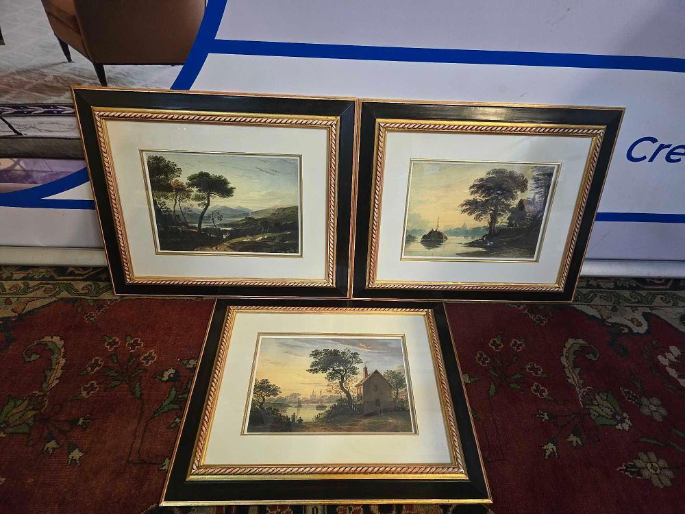 Lot 342: * A set of 3 landscapes after John Varley (1778-1842) Snowdon from Capel Curig