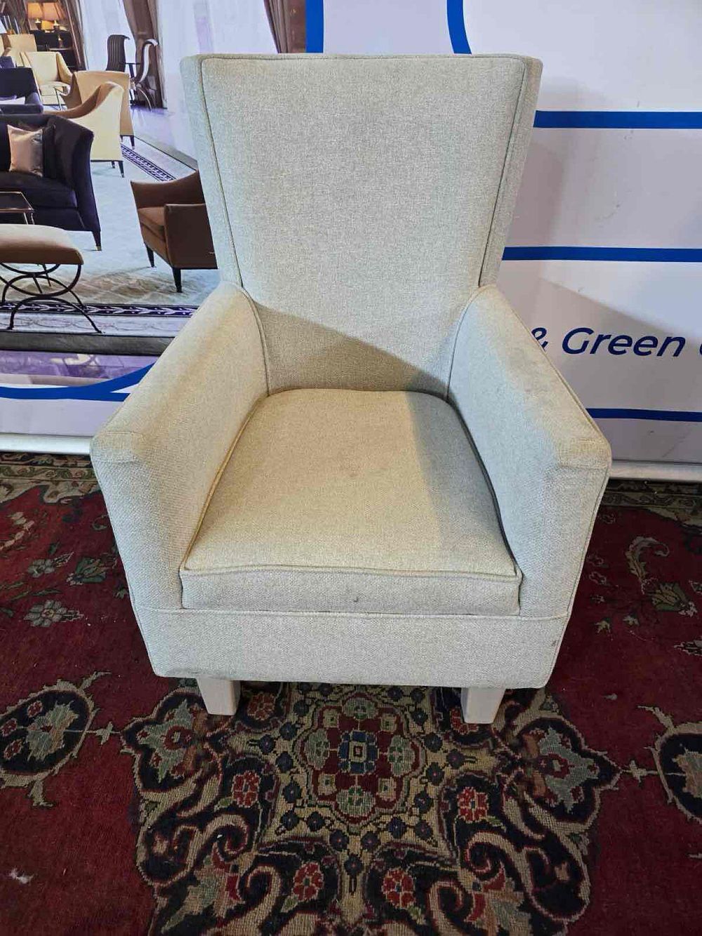 Lot 570: * A pair of modern wingback accent chairs