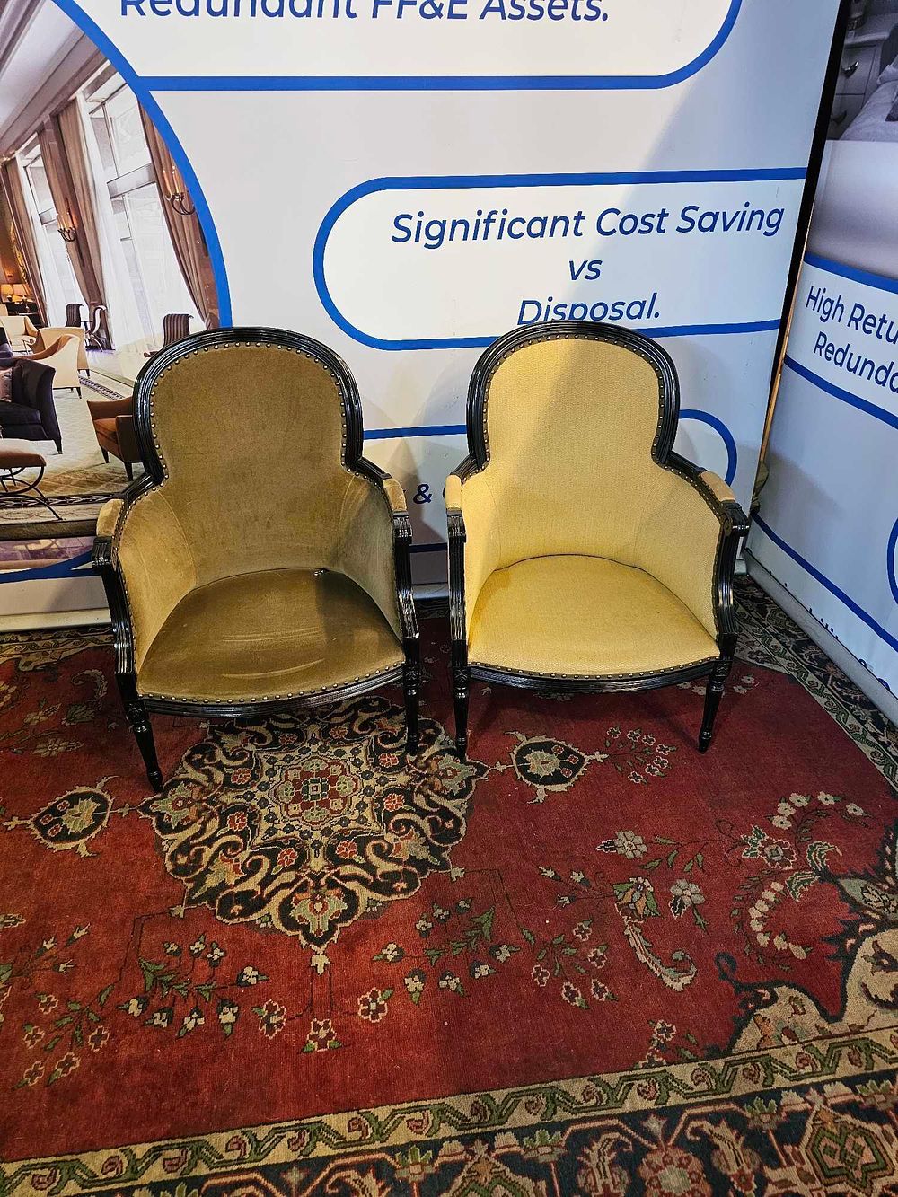 Lot 641: * Pair of Louis XV-Style Bergère Chairs