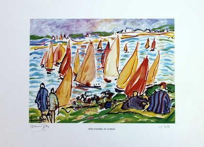 Lot 713: * Spectators At Cowes David Hemmings (British B.1941), Limited Edition 45/250