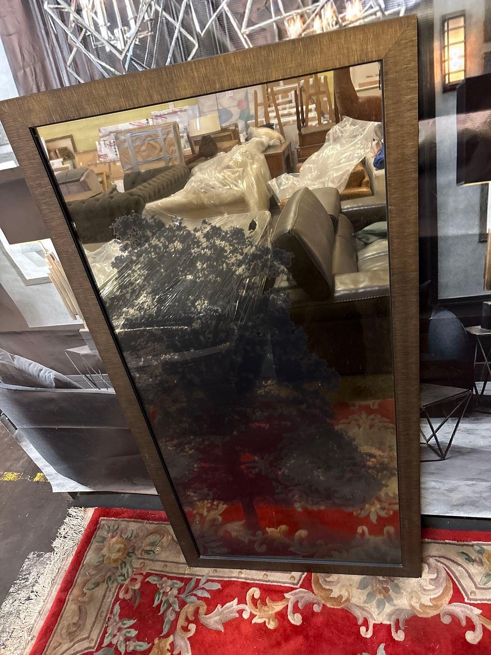 Lot 182: * A striking rectangular accent mirror