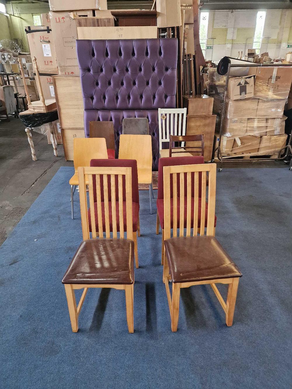 Lot 370: * 10 x various dinning chairs as per photograph