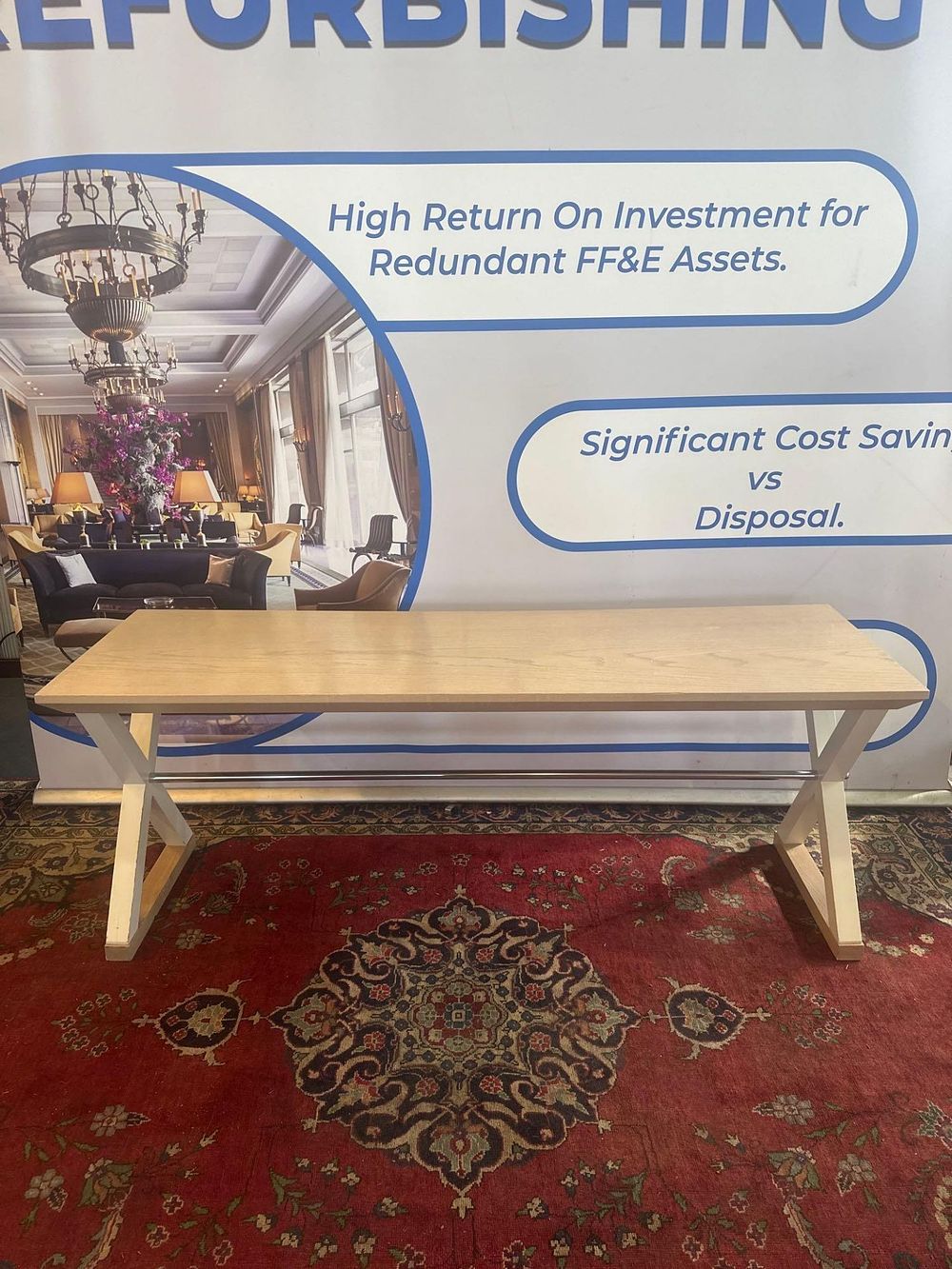 Lot 192: * This sturdy Country Chic Table brings rustic elegance to your dining space