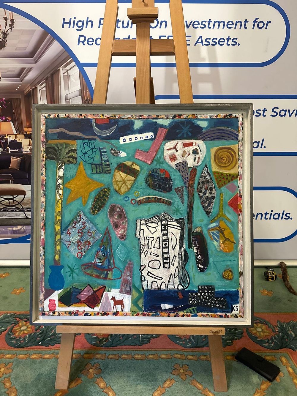Lot 237: * "Earth Warrior" by Ken Spooner (British, b.1942) is a mixed media and assemblage piece