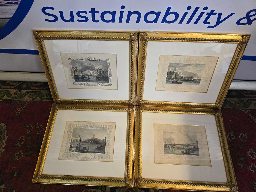 Lot 266: * This set of four framed and glazed prints depicting London Landmarks are reproductions after