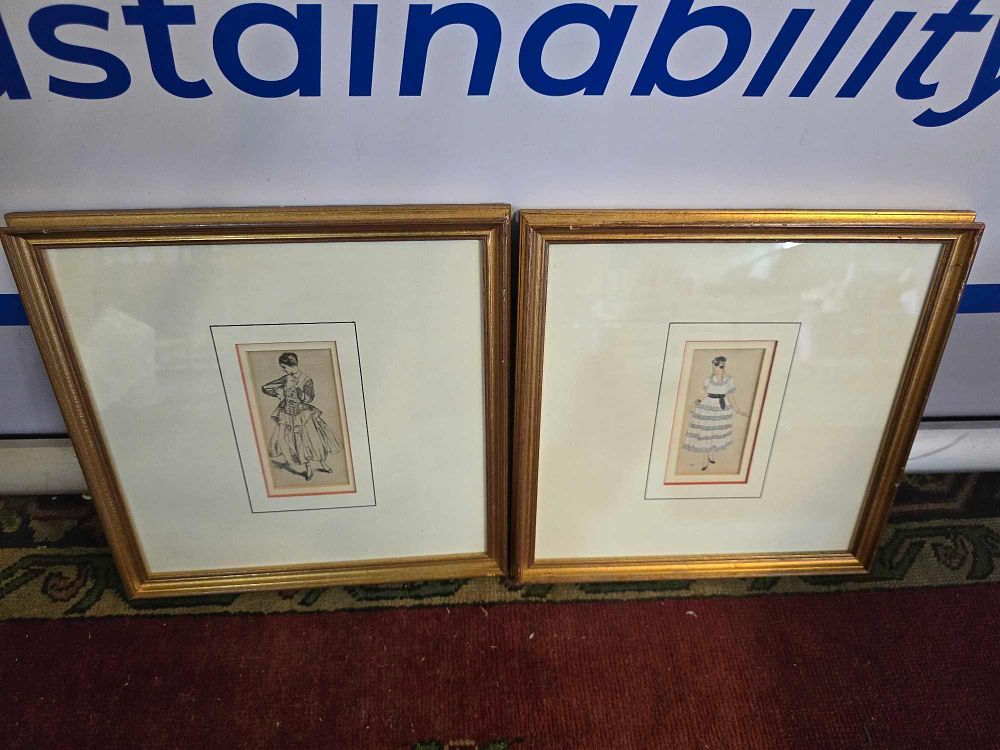Lot 268: * This set of two framed and glazed prints showcase captivating Costume Designs