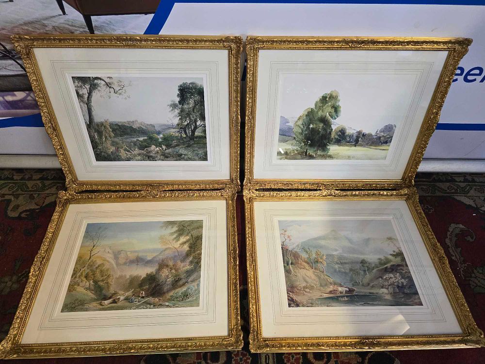 Lot 279: * A set of 4 x framed landscapes are reproductions after original works by the esteemed British