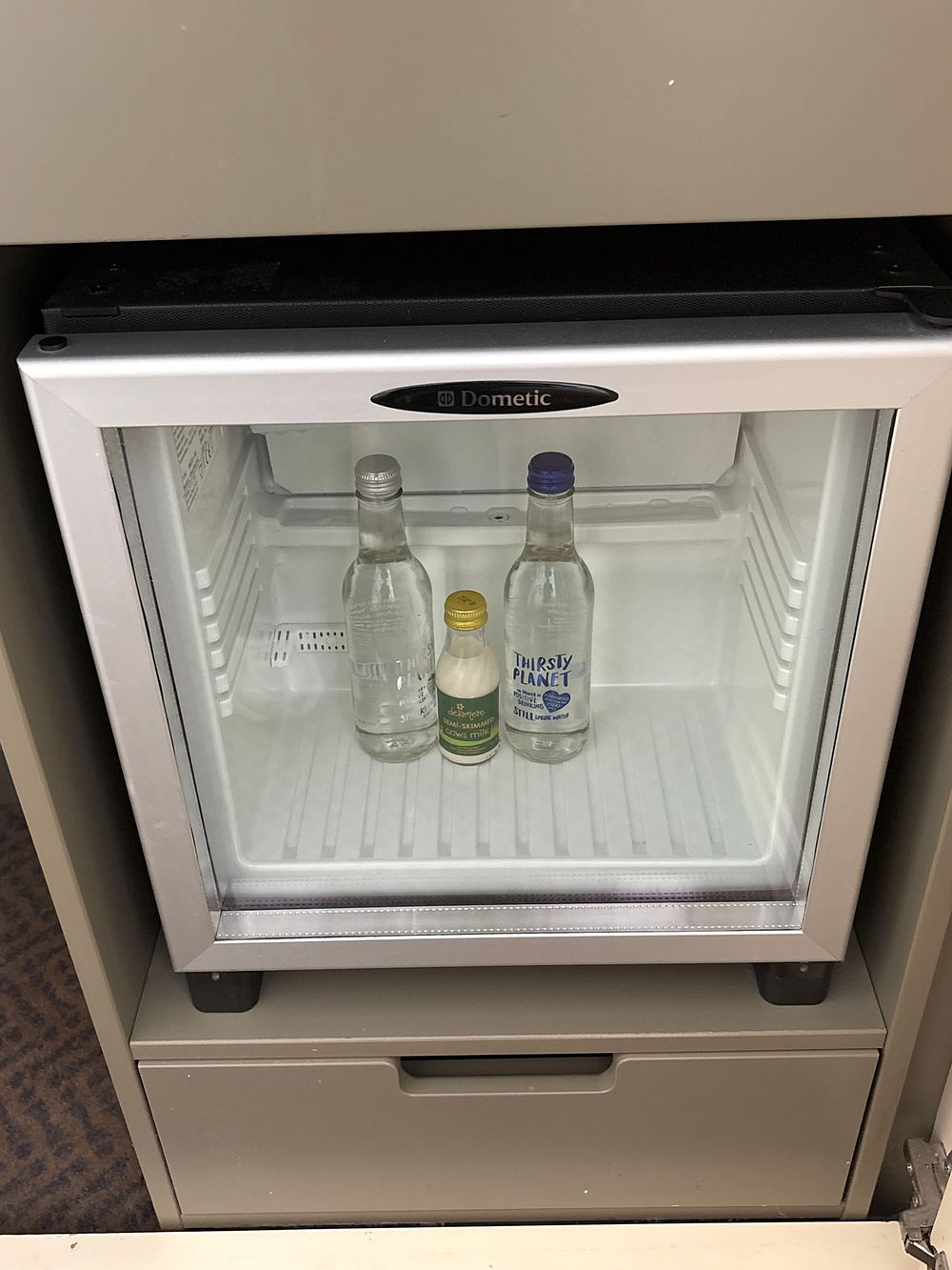 Lot 1417: * Dometic glass door mini refrigerator model MB20-60